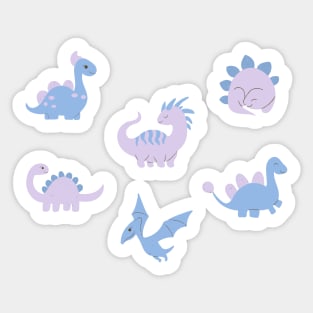 Cute Pastel Dinosaurs Sticker